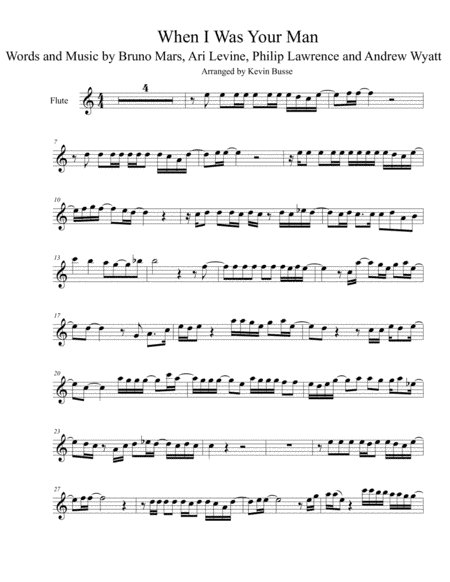 When I Was Your Man (arr. Kevin Busse)