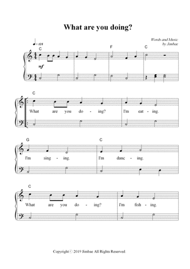 What are you doing? (Children's for Easy Piano)