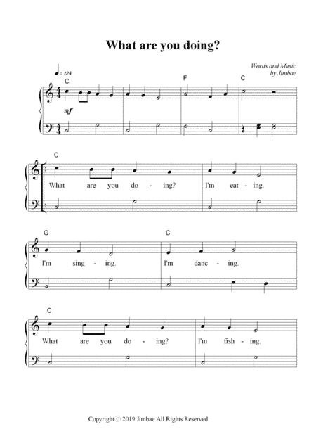 What are you doing? (Children's for Easy Piano)