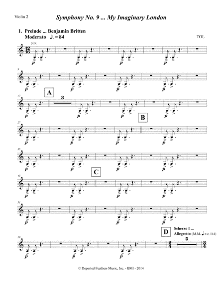 Symphony No. 9 ... My Imaginary London (2013-14) Violin 2 part
