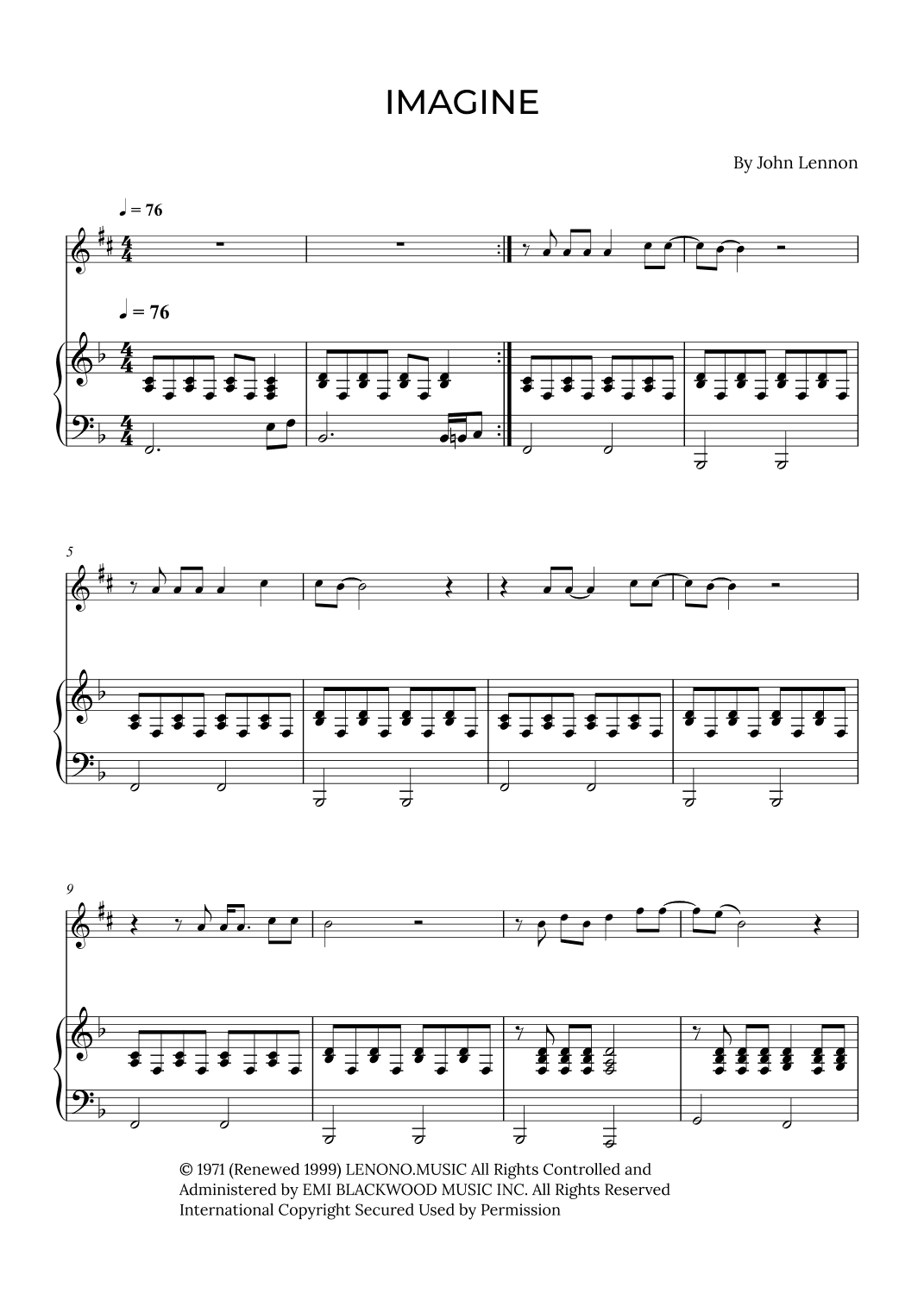 Imagine (arr. Alex Nunes Rodrigues)