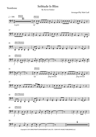 Solitude Is Bliss (arr. Matt Luff)