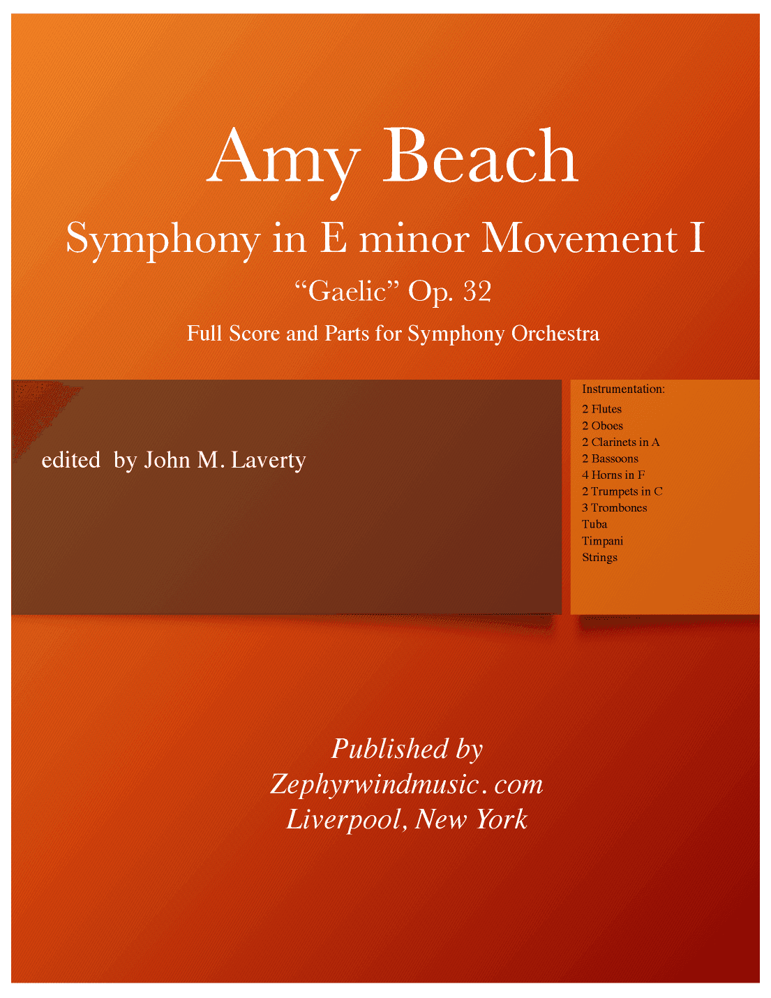 Gaelic Symphony, Movement I, Score and Parts (arr. edited by John M. Laverty)