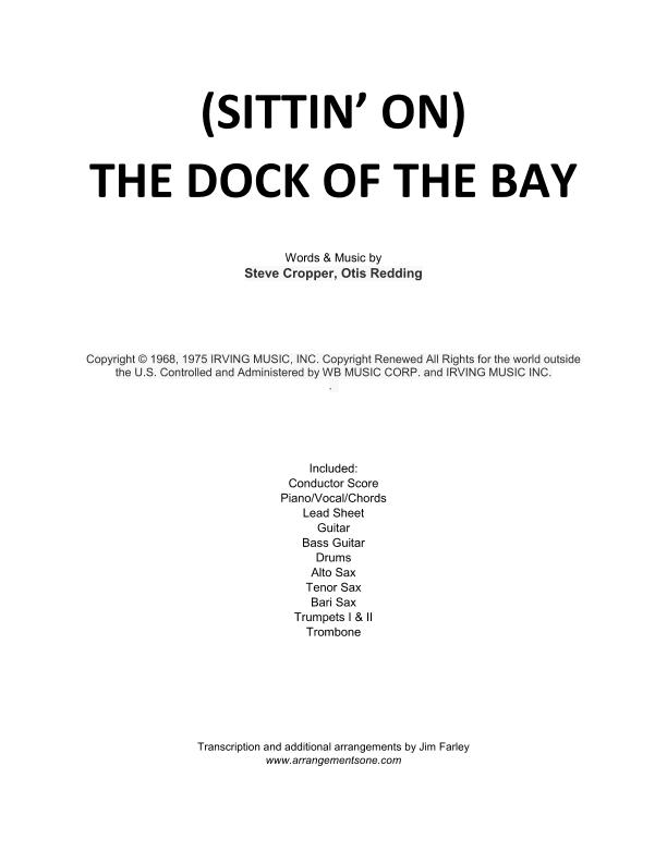 (Sittin' On) The Dock Of The Bay (arr. Jim Farley)