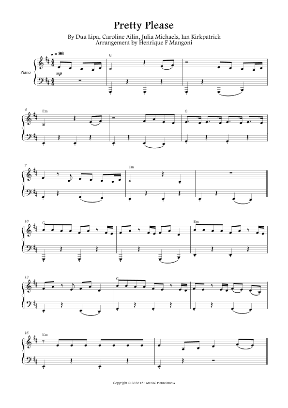 Pretty Please (arr. Henrique F Mangoni)