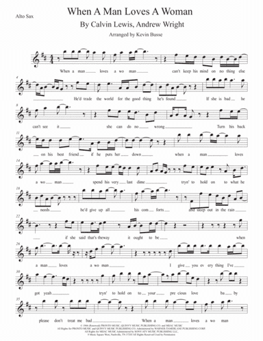 When A Man Loves A Woman (arr. Kevin Busse)