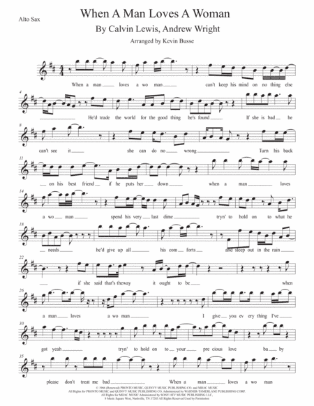 When A Man Loves A Woman (arr. Kevin Busse)