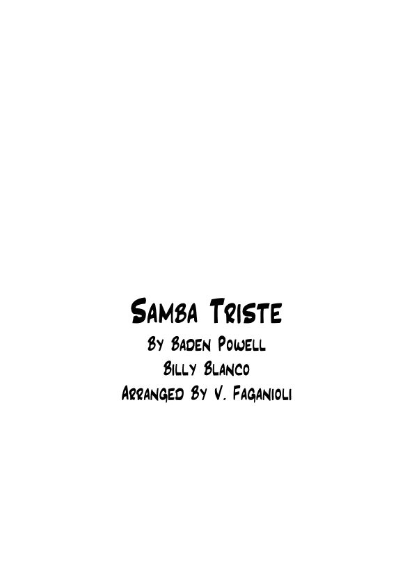 Samba Triste (arr. Valdeci Faganioli)