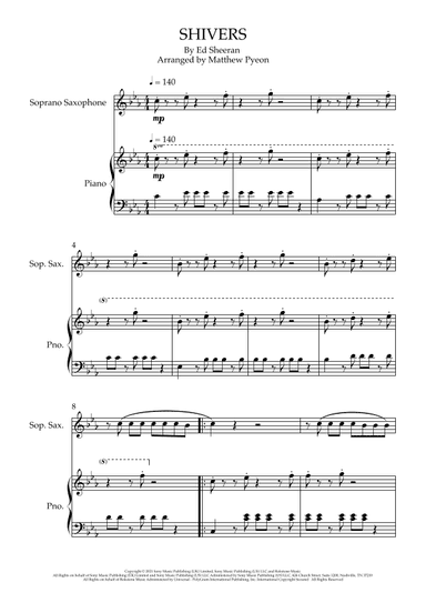 Shivers (arr. Matthew pyeon)