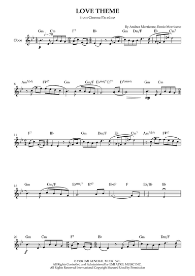 Love Theme (tema D'amore) (arr. Karen Gueiros)