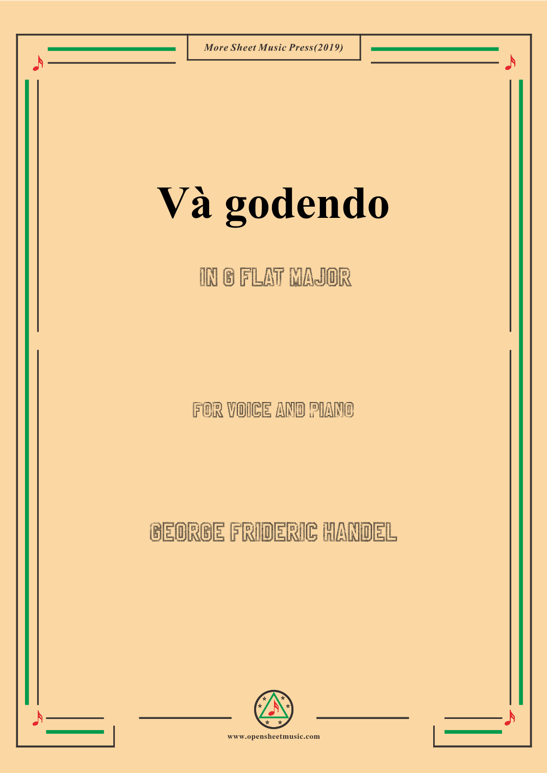 Handel-Và godendo in G flat Major,for Voice and Piano (arr. MSM)