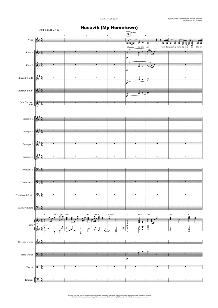 Husavik (arr. Daryl McKenzie)
