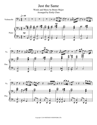 Just The Same (arr. Emily Chen)