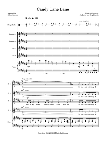 Candy Cane Lane (arr. Gabriel Lawson)