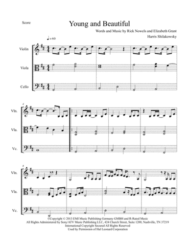 Young And Beautiful (arr. Harris Shilakowsky)