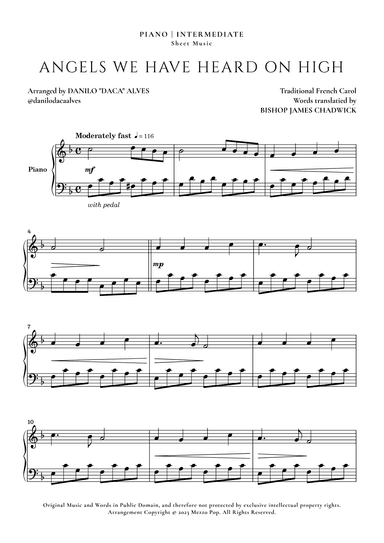 Angels We Have Heard On High (arr. Danilo "Daca" Alves)