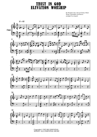 Trust In God (arr. BY EZEQUIEL EDIÇÕES)