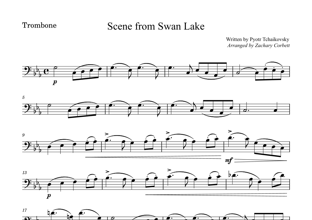Scene from Swan Lake (arr. Zachary Corbett)