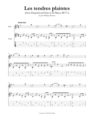 Les tendres plaintes (arr. Mark Phillips)