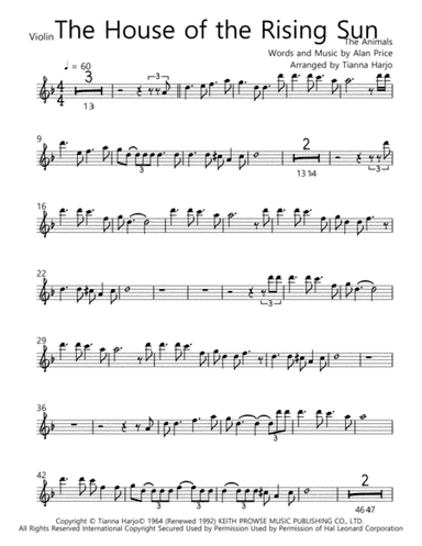 The House Of The Rising Sun (arr. Tianna Harjo)