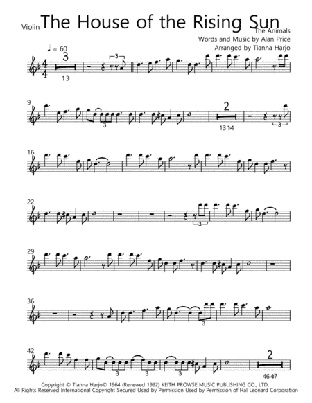 The House Of The Rising Sun (arr. Tianna Harjo)