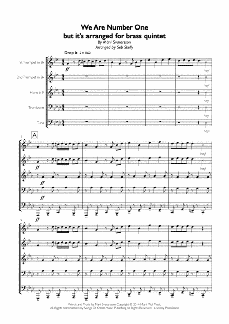 We Are Number One (arr. Seb Skelly)