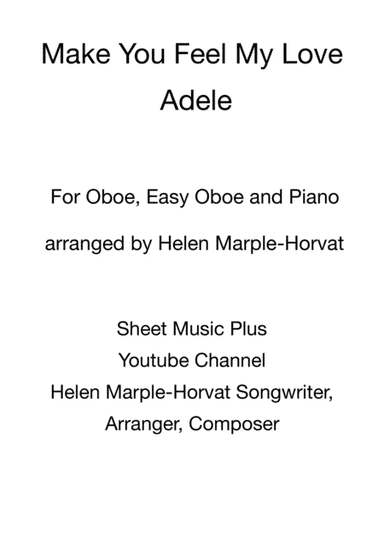 Make You Feel My Love (arr. HELEN MARPLE-HORVAT)