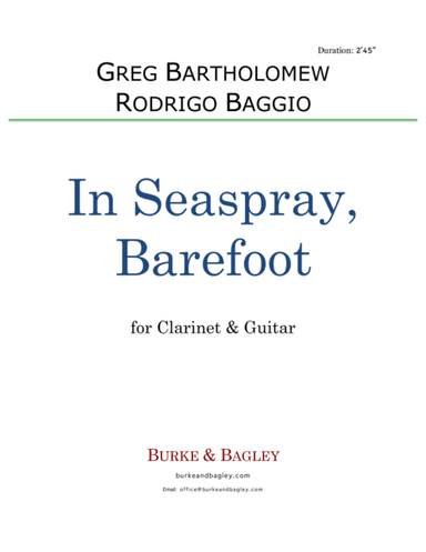 In Seaspray, Barefoot for clarinet & guitar
