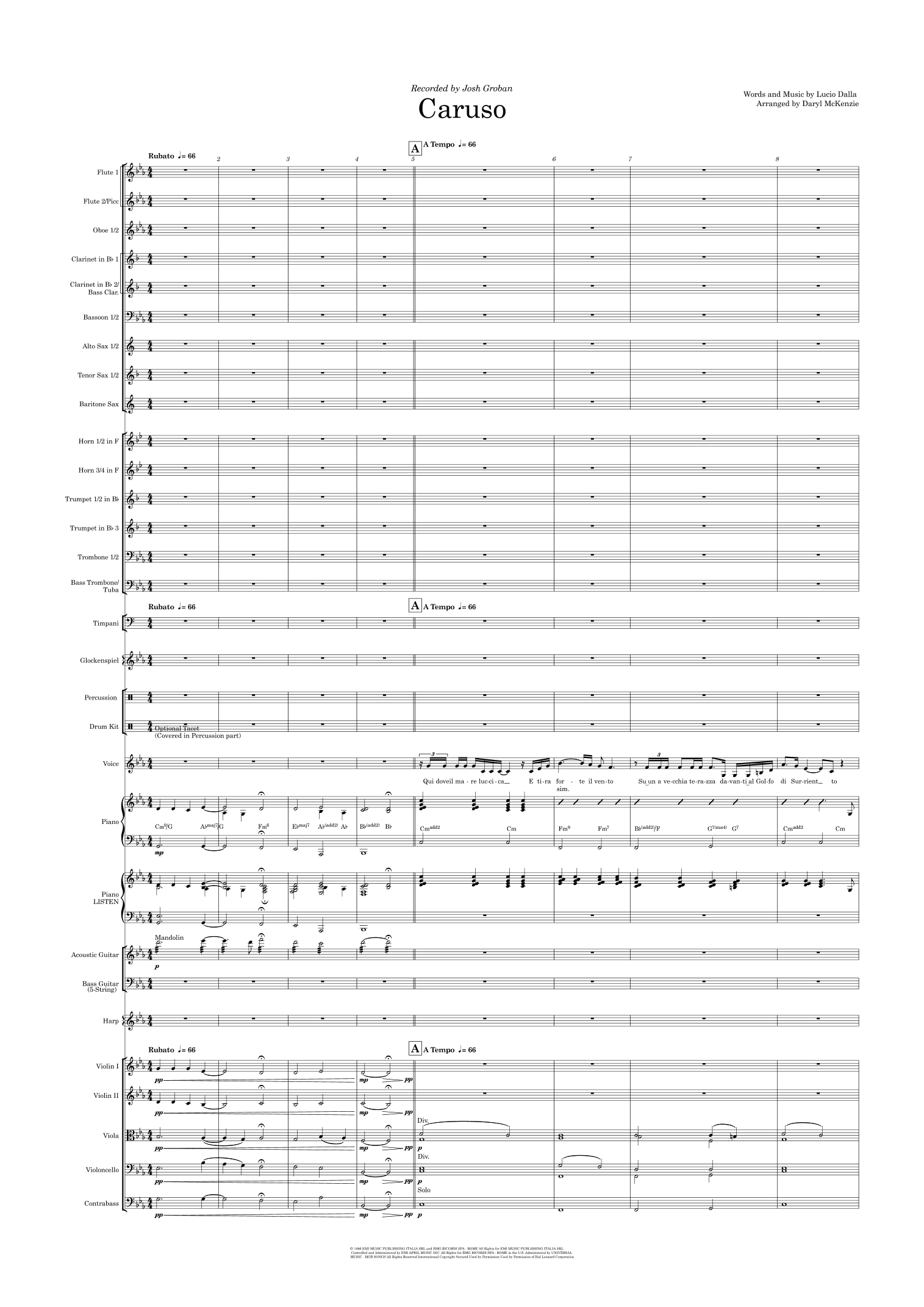 Caruso (arr. Daryl McKenzie)