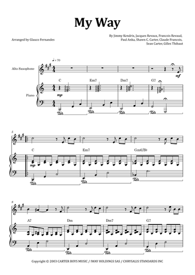 I Did It My Way (arr. Glauco Fernandes)