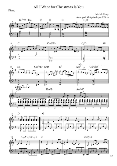 All I Want For Christmas Is You (arr. Melquisedeque C.Silva)