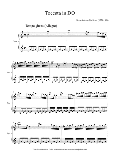Pietro Alessandro Guglielmi (1728-1804) - Toccata per cembalo in DO (arr. Guido Menestrina)