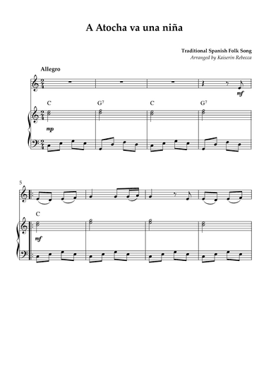 A Atocha va una niña (arr. Kaiserin Rebecca)