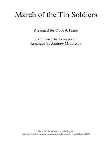 March of the Tin Soldiers arranged for Oboe and Piano (arr. Andrew Middleton)