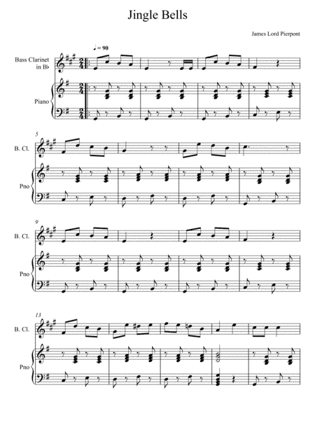 James Lord Pierpont - Jingle Bells (Bass Clarinet Solo) (arr. André Laitano)
