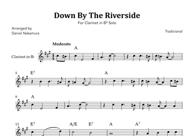 Down By The Riverside (For Clarinet in Bb) (arr. Daniel Nakamura)