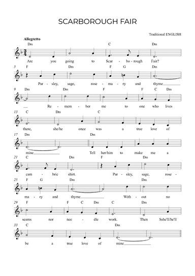 SCARBOROUGH FAIR (arr. Alex Nunes Rodrigues)
