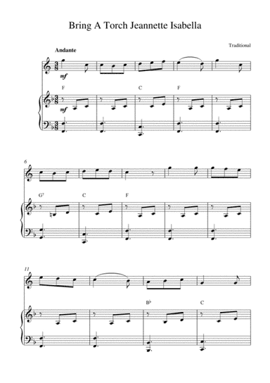 Bring A Torch Jeannette Isabella (arr. Kaiserin Rebecca)