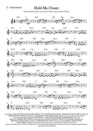 Hold Me Closer (arr. Fabio Eduardo de Oliveira)