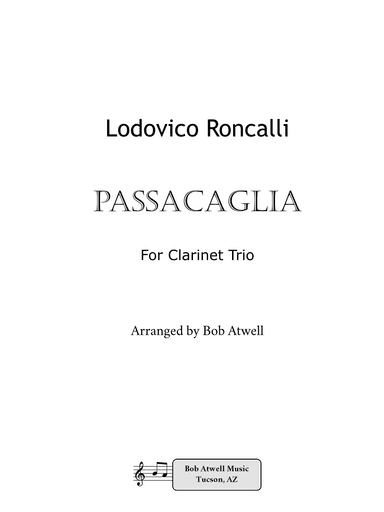 Roncalli Passacaglia (arr. Bob Atwell)