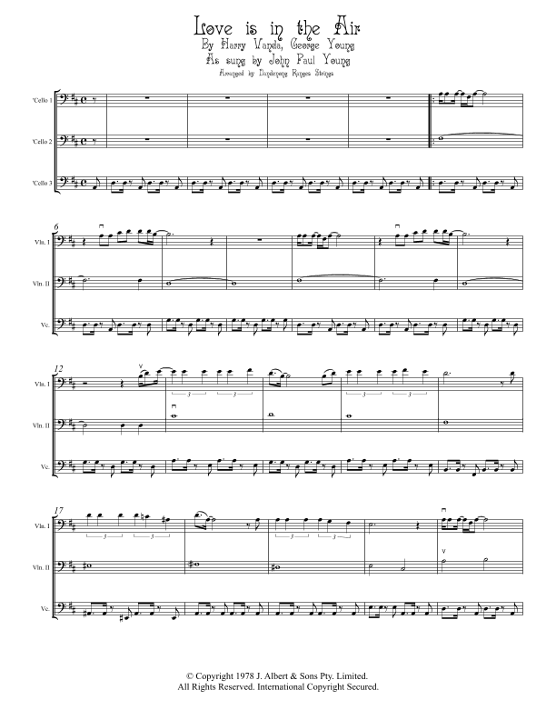 Love Is In The Air (arr. Dandenong Ranges Strings)