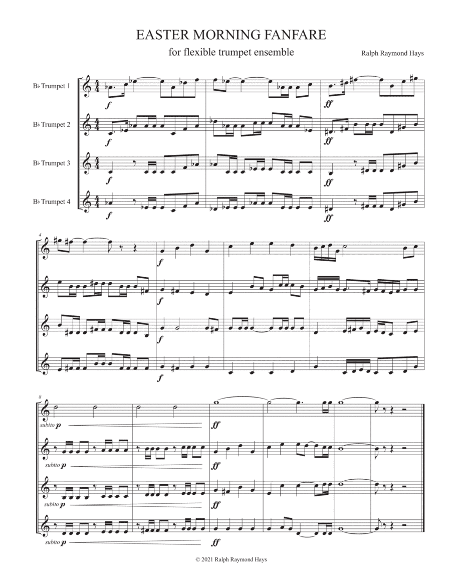 Easter Morning Fanfare (trumpet ensemble)