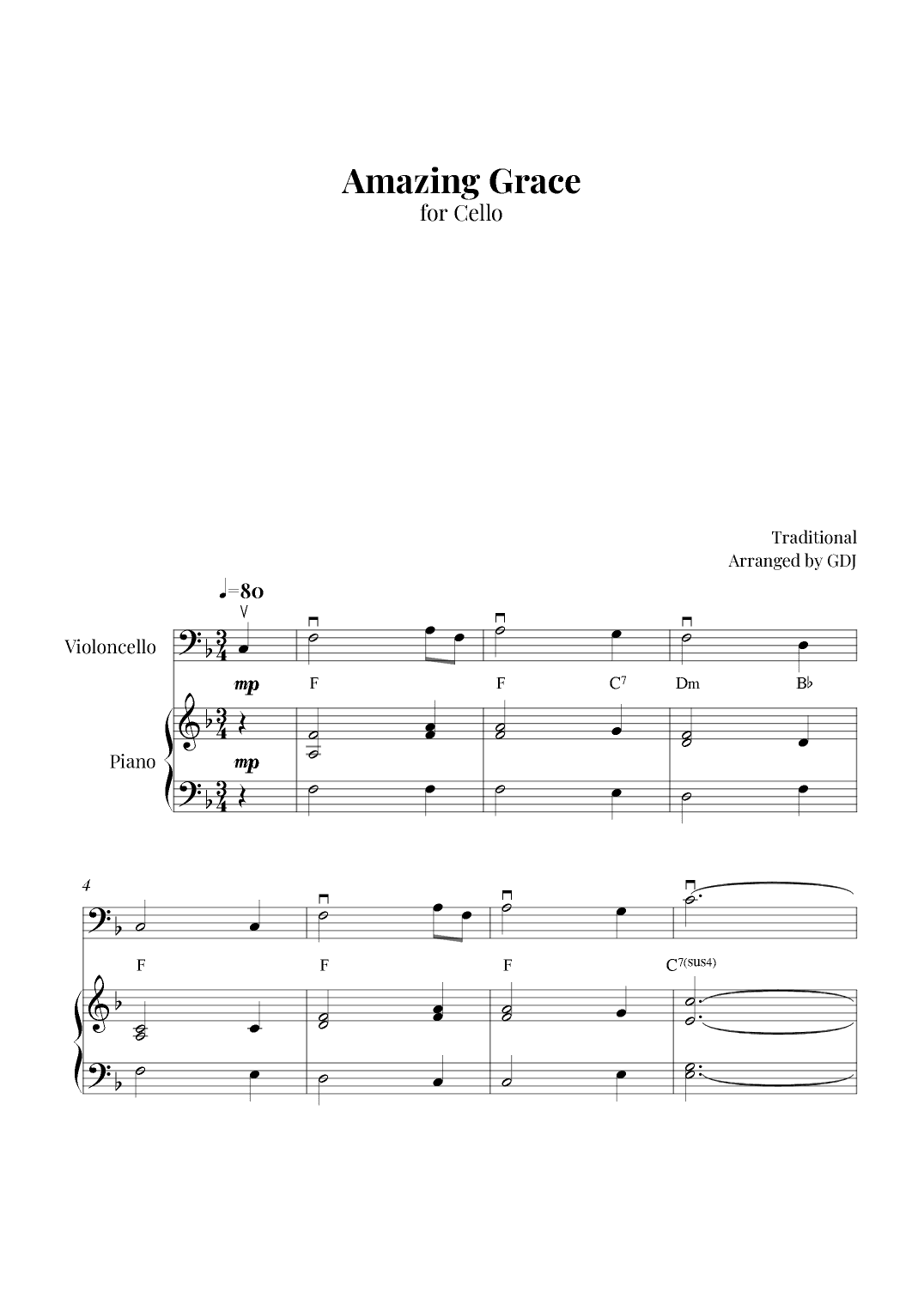 Amazing Grace (arr. GDJ)