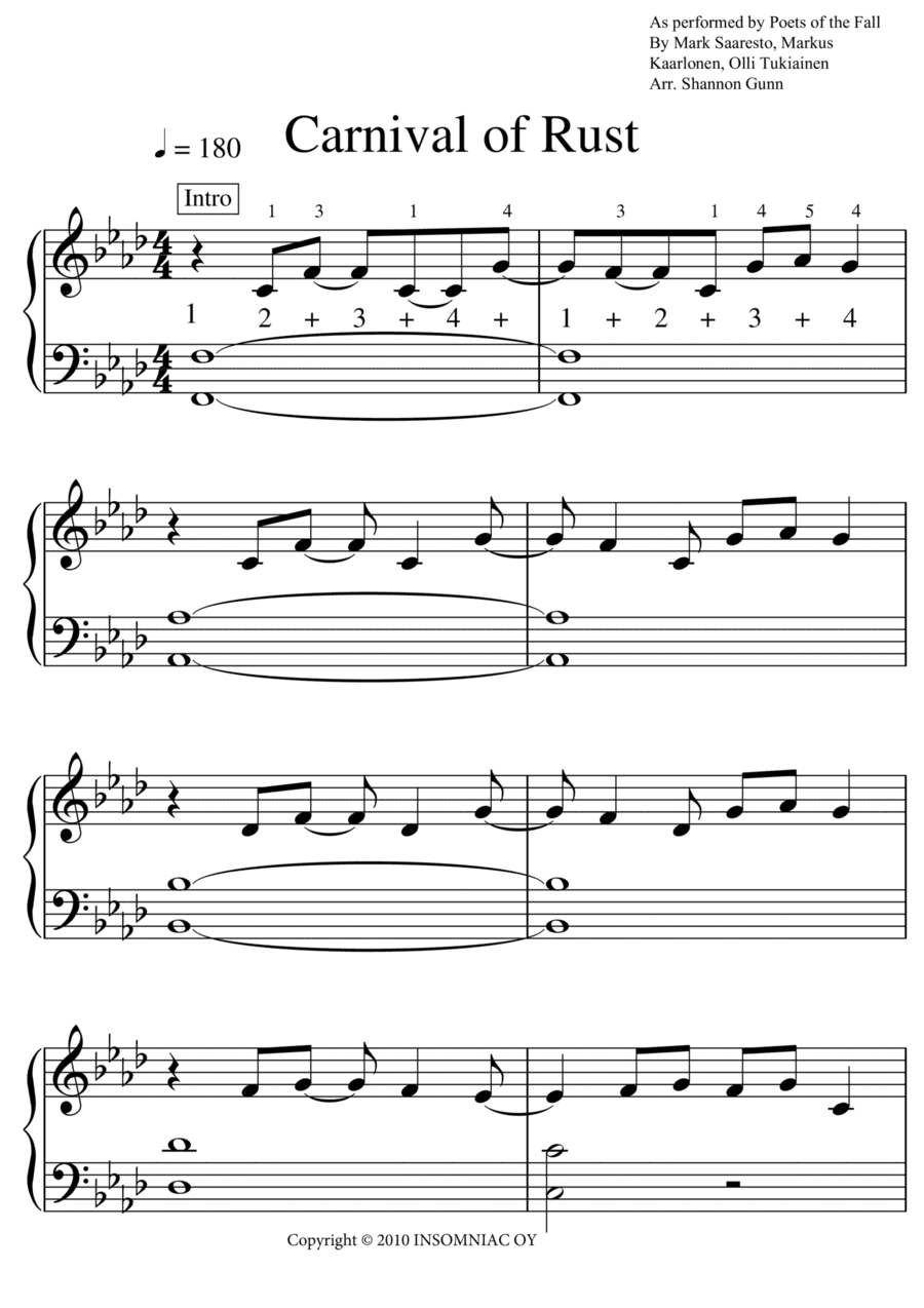 Carnival Of Rust (arr. Shannon Gunn)