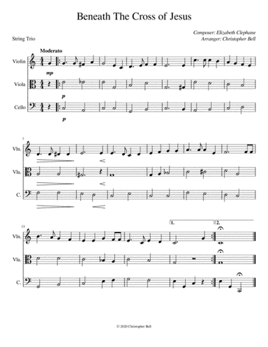 Beneath The Cross of Jesus - String Trio (arr. Christopher Bell)