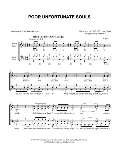 Poor Unfortunate Souls (arr. Adam Scott)
