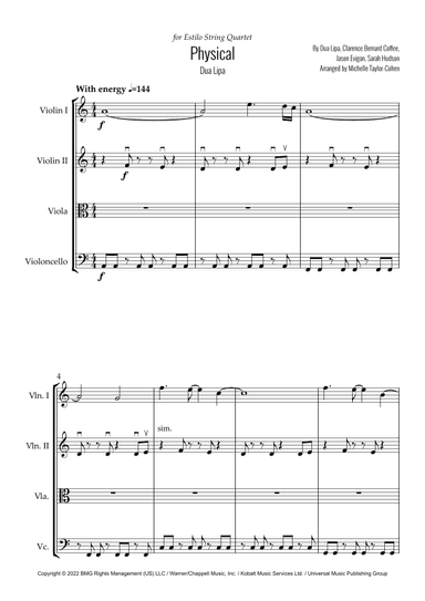 Physical (arr. Michelle Taylor-Cohen)