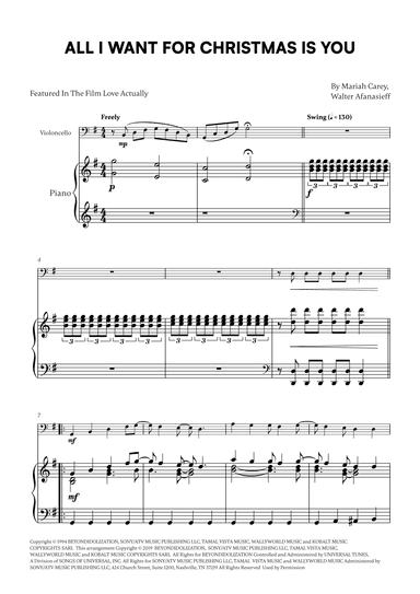 All I Want For Christmas Is You (arr. Cadenza Editions)