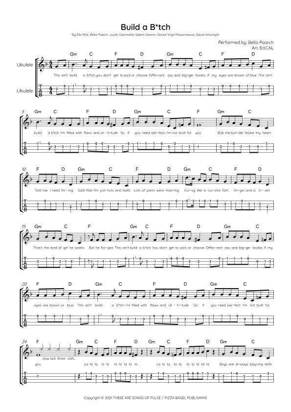 Build A Bitch (arr. Arr. Ed.CAL)
