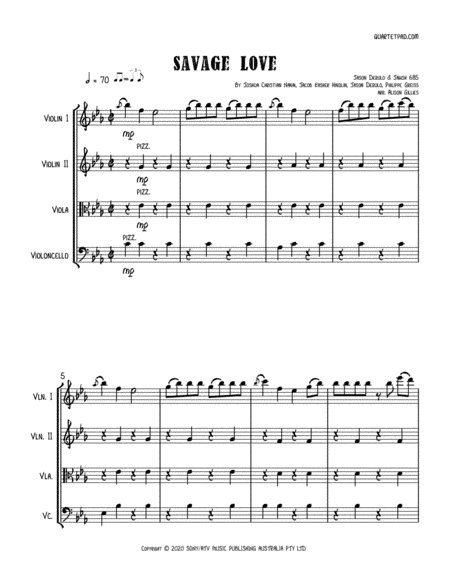 Savage Love (arr. Alison Gillies)